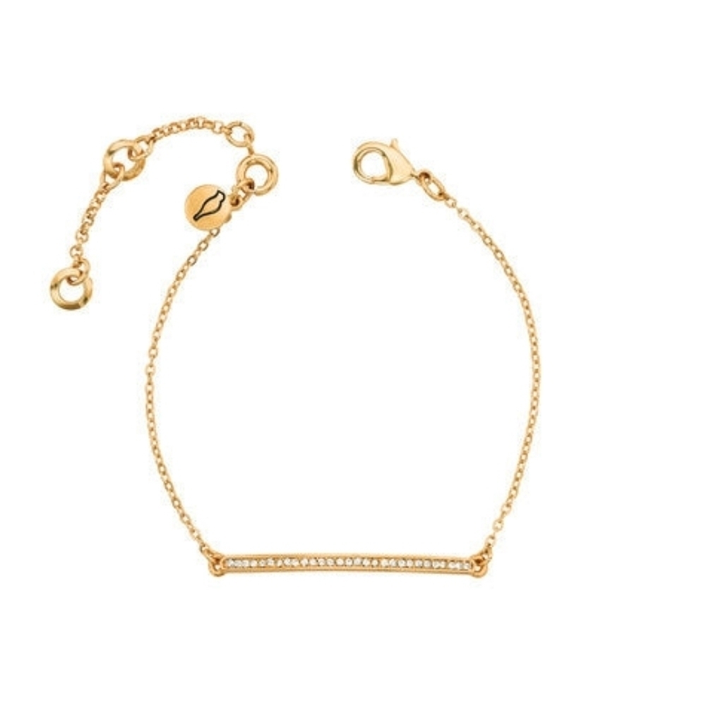 Chloe + Isabel Pavé Curved Bar Gold Bracelet B271G